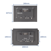 Écran tactile capacitif à cadre ouvert de 10,1 pouces 1280*800, écran large, affichage de qualité industrielle en métal, BNC AV VGA USB