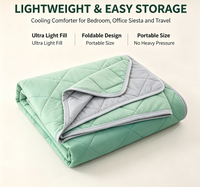 Couette d'été en soie Q-Max 0.28 à refroidissement instantané, double face réversible, respirante, douce, légère et respectueuse de la peau