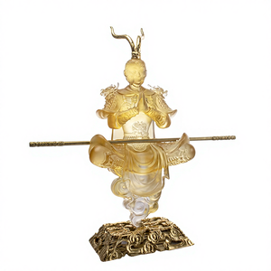 Sculpture de <span class=keywords><strong>Bouddha</strong></span> en cristal poli, décoration religieuse pour la maison, style et spiritualité améliorés pour Noël - Product Image 1