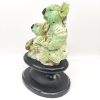 Sculpture de koala en chrysoprase, artisanat en pierres précieuses naturelles, best-seller, idéal pour un cadeau promotionnel