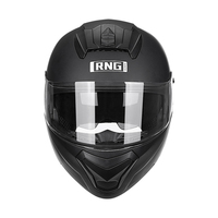 Casque de moto modulable rabattable BYB/RNG M-Black BY-F108 en ABS de haute qualité