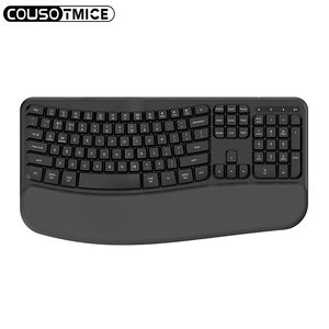 <span class=keywords><strong>Clavier</strong></span> Bluetooth double mode étanche rechargeable avec repose-poignets, touches ergonomiques sans fil <span class=keywords><strong>pour</strong></span> un confort optimal - Product Image 2