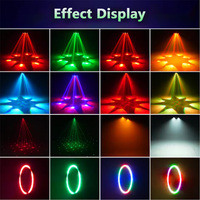 Projecteur de scène professionnel DMX512 à 6 bras rotatifs, 150W, effet œil d'abeille, faisceaux matriciels centraux, anneau halo RGB, pour DJ et événements