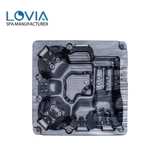 Bain à remous extérieur écologique pour 5 personnes, jacuzzi, baignoire de massage, spa profond, baignoires et spas Balboa avec finition noire - Product Image 2