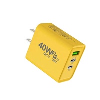PD 40W Dual PD Type-C USB Chargeur de voyage Adaptateur mural à charge rapide haute vitesse pour téléphones mobiles OTP OVP Alimentation portable