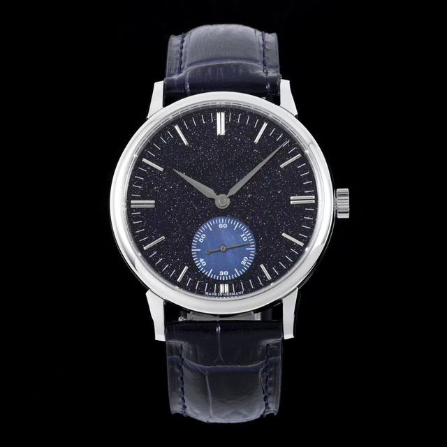 Top-tier Luxury Customized Small Second Hand Starry Dial Sapphire Crystal Glass Power Reserve Men's Automatic Mechanical Watch