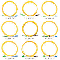 Kabel Patch Fiber Optik SC/APC-SC/APC Simplex Single Mode 9/125μm dengan Jaket LSZH untuk Jaringan FTTH