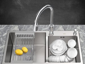 Stainless Steel Single Bowl Kitchen Sink Large Single Bowl Undermount Dish Washing Sink Vegetable Washing Basin - Product Image 2