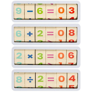 Boîte d'apprentissage des <span class=keywords><strong>math</strong></span>ématiques en bois avec bâtonnets de comptage et tableau blanc, jouet éducatif Montessori pour les tout-petits et les enfants d'âge préscolaire - Product Image 4
