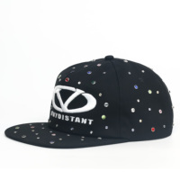5-delige ongestructureerde flat brim pet met geborduurd logo, hoge kwaliteit snapback cap voor bruiloft