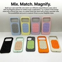 Support de téléphone magnétique détachable aux couleurs Morandi, coque de téléphone en silicone liquide, fixation multi-surfaces, poignée mains libres