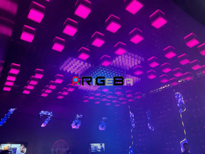 New 3D ma thuật <span class=keywords><strong>Cube</strong></span> pixel ánh sáng vuông <span class=keywords><strong>LED</strong></span> Curtain ánh sáng cho Câu lạc bộ âm nhạc lễ hội bar sân khấu tổ chức sự kiện - Product Image 4