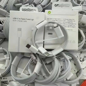 Cavo USB-C a C e Lightning 2 in 1 all'ingrosso, ricarica rapida, in nylon intrecciato, PD 60W, per trasferimento dati, compatibile con Android <span class=keywords><strong>Samsung</strong></span> - Product Image 5
