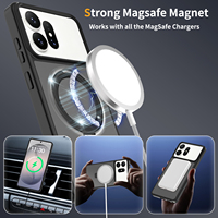 Nouvelle conception d'étui magnétique transparent pour Samsung Galaxy S27 Ultra avec support de protection d'objectif, coque arrière pour iPhone