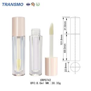 Emballage cosmétique de marque privée, emballage cosmétique en plastique vide, tube de brillant à lèvres, conteneur, applicateur unique, tubes de brillant à lèvres 8 ml - Product Image 2
