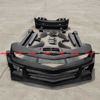 Nouveau kit carrosserie large aérodynamique pour Camaro 5ème génération 3.6L V6 6.2L V8 Pare-chocs avant/arrière Jupes latérales Ailes Capot Noir FRP