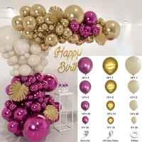 Kit d'arche de ballons métalliques noirs, blancs et argentés pour anniversaire, décoration de fête transfrontalière, vente en gros