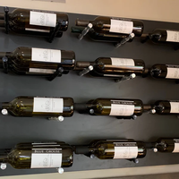 Présentoir à vin rouge mural barres rondes en acier suspendues avec chevilles en aluminium porte-bouteille de vin présentoir de stockage pour cave