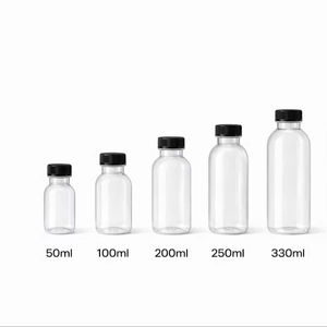 Bouteilles en plastique PET de qualité supérieure sans BPA, de qualité alimentaire, avec bouchon à vis, capacité personnalisée (5 ml-120 ml), marquage à chaud pour aliments pour bébés et chocolat - Product Image 1