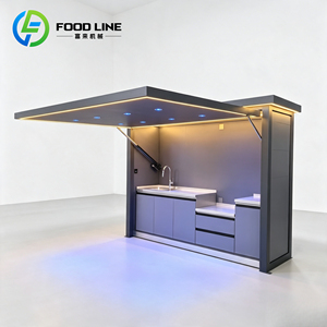 Cocina Exterior Prefabricada Moderna con Horno de <span class=keywords><strong>Pizza</strong></span> y Barra para Patio, Cocina Exterior Cerrada - Product Image 2