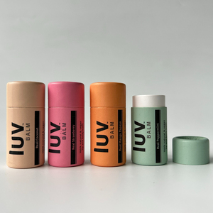 Wholesale Mini Lip Balm in Organic Cardboard Packaging Custom logo Chapstick Container Luxury <b>Sunscreen</b> Round Craft Paper Tube - Product Image 2