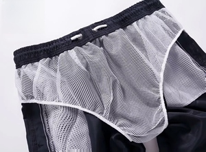 Pantalones cortos informales personalizados para hombre, pantalones cortos de verano con forro de malla, pantalones cortos bordados con logotipo personalizado para hombre, y alta calidad precio bajo, fabricante - Product Image 4