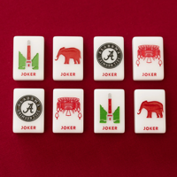 Tuiles de Mahjong de l'Université de l'Alabama, 160 tuiles en acrylique, jeu de Mahjong américain