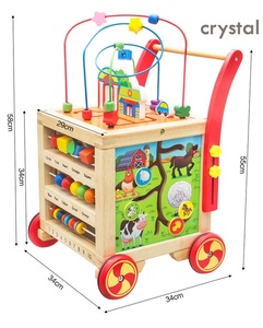 Crystal Wooden <strong>Montessori</strong> Beaded Maze Shape Recognition Math <strong>Toy</strong> with Cartoon Clock Design <strong>for</strong> <strong>2</strong>-5 <strong>Year</strong> <strong>Olds</strong> - Product Image 2