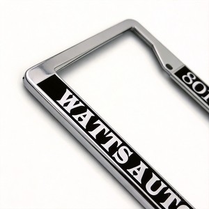 Cadre de <span class=keywords><strong>plaque</strong></span> <span class=keywords><strong>d</strong></span>'<span class=keywords><strong>immatriculation</strong></span> en alliage de zinc, couleur personnalisée, logo, pour marquage de flotte de voitures de service, compatible multi-véhicules, économique, pour restauration automobile - Product Image 3