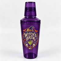 Shaker à cocktails en plastique Halloween 20 oz, couleur personnalisée, logo imprimé, réutilisable, pour bar et fêtes