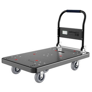 65*110 <span class=keywords><strong>Trolley</strong></span> Fabriek Handtruck Handkar Industriële Plastic Opvouwbare Platform <span class=keywords><strong>Trolley</strong></span> - Product Image 1