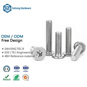 Vis à tête plate Torx M2-M8 en acier inoxydable sur mesure, certifiées ISO 9001, à tête ultra-mince pour l'assemblage, service OEM - Product Image 1
