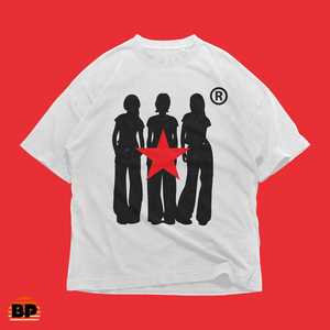 T-shirt Casual Chic con Stampa Stella Rossa Audace, Unisex, in Cotone Pesante, per Uso Quotidiano, Regalo di Moda - Product Image 1