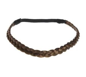 SARLA invierno Rubia de pelo trenzado sintético accesorios de bebé de niños diademas para las mujeres negras peluca 2020 Hairband