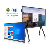 IKINOR 98 İnç 20 Noktalı Dokunmatik 4K IFPD İnteraktif Akıllı Tahta Parlama Önleyici Cam Intel Core I3/i5/i7 Okullar ve Sınıflar için