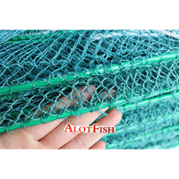Haute cage de pêche en fil PE, haute qualité, prix d'usine, piège à crevette pliable et couchette, vente en gros