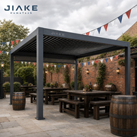 Jiake 6063-T5 Aluminium-Pergola mit Motorisiertem Lamellendach für Garten, Terrasse, Pavillon und Außenbereich