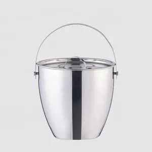Creation Factory Direct Customized 1.5L Single Wall Stainless Steel Drinking Mini Luxury Wine Bucket with Handles