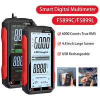 FS899C FS899L Multimeter Digital Pintar Layar Besar 4.8 Inci 6000 Hitungan Alat Pengukur Tegangan Arus Baterai Isi Ulang