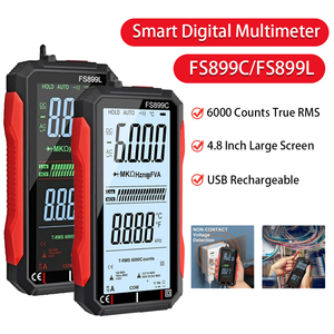 Multimetro Digitale Intelligente FS899C FS899L <span class=keywords><strong>con</strong></span> Schermo Grande da 4,8 Pollici, 6000 Conteggi, Strumento di Misurazione Tensione e Corrente, <span class=keywords><strong>Batteria</strong></span> Ricaricabile - Product Image 1