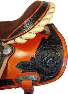 Asiento de caballo ajustable con asiento profundo hecho a mano, estribo de cuero occidental, OEM, venta al por mayor, suministro de tachuelas ecuestres, árbol de madera - Product Image 5