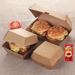 Wellpappe Burger Box Wasserdichte und öl beständige Burger Box Hochwertige Burger Box Hersteller