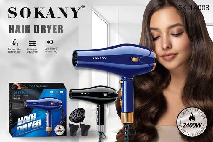 Premium Brand Sokany new design professional anion home hair dryer