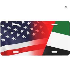 Placa <span class=keywords><strong>de</strong></span> Matrícula con la Bandera <span class=keywords><strong>de</strong></span> <span class=keywords><strong>Marruecos</strong></span> y Estados Unidos, Emblema Patriótico <span class=keywords><strong>de</strong></span> 6 x 12 Pulgadas, Placa <span class=keywords><strong>de</strong></span> Matrícula Delantera para Automóvil, Accesorio Decorativo para Automóvil - Product Image 5