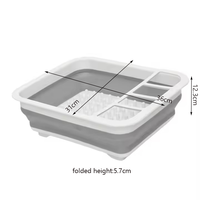 Boîte de rangement de cuisine moderne en plastique PP, étagère pliable portable pour le drainage, type sur pied, installation, nettoyage de la vaisselle