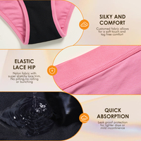 Culottes menstruelles imperméables à 4 couches ODM, sous-vêtements d'incontinence en coton, culotte menstruelle pour femmes, période menstruelle