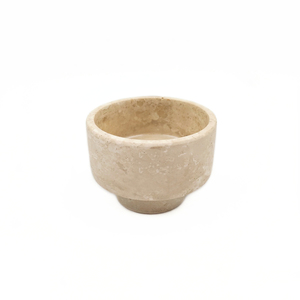 Portavelas Redondo de Travertino Beige NANWEI, Recipiente para Velas de Té de Piedra Natural Porosa, para Mesa de Comedor, Decoración del Hogar - Product Image 6