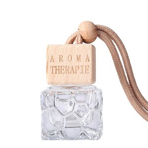 Mini 10ml <strong>Refill</strong> Empty Glass <strong>Car</strong> <strong>Diffuser</strong> Bottle Round Empty 8ml <strong>Car</strong> Air Freshener Perfume Container with Screw Cap Square Shape - Product Image 4