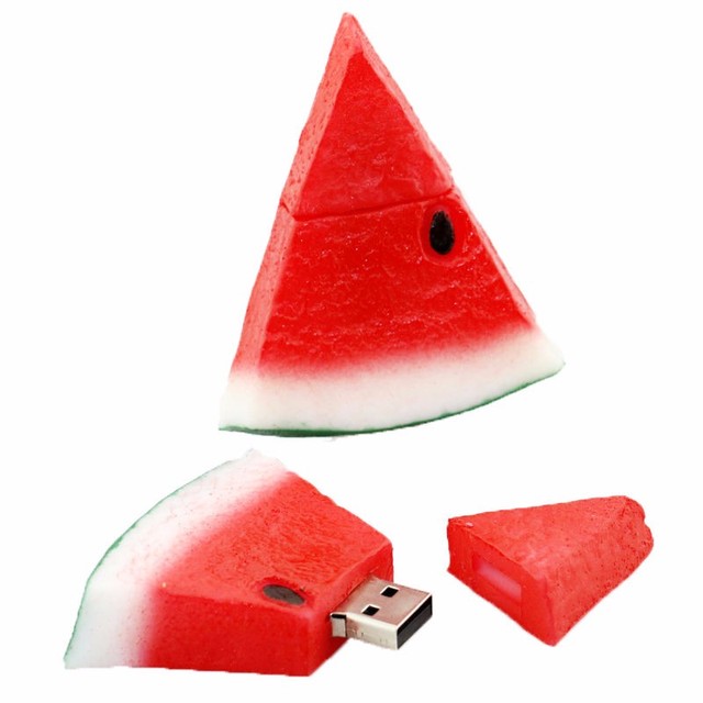 Custom PVC Cartoon Fruits USB Flash Drive Banana Watermelon Pine Strawberry Shape PVC Usb Memory Stick