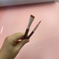 Kuas Makeup Label pribadi tunggal kuas Concealer alis garis mata datar sikat Eyeliner siku datar ultra tipis datar